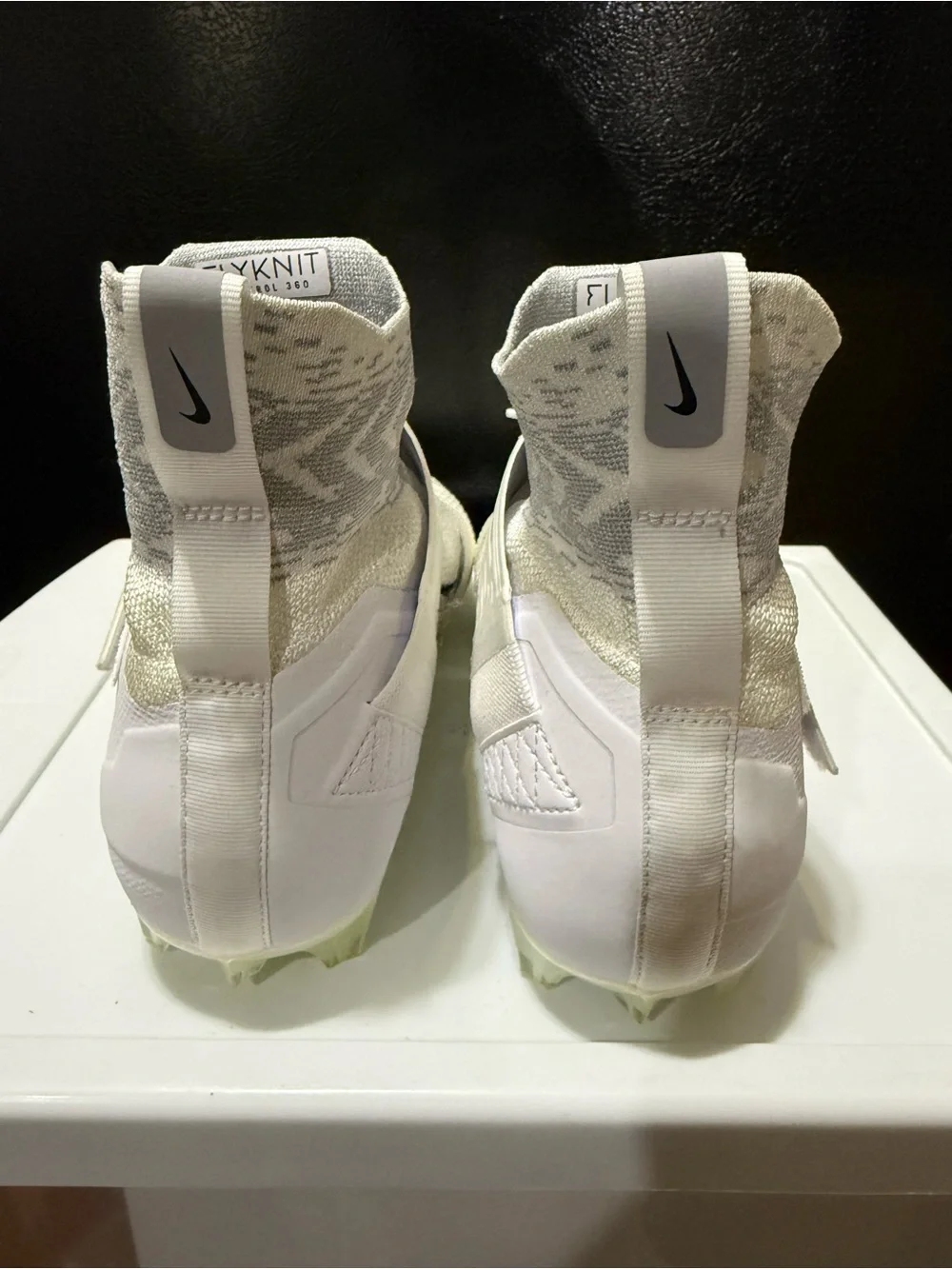 Nike Alpha Menace Elite 2 White Football Cleats Men's Size 11.5 WIDE BV3298-100